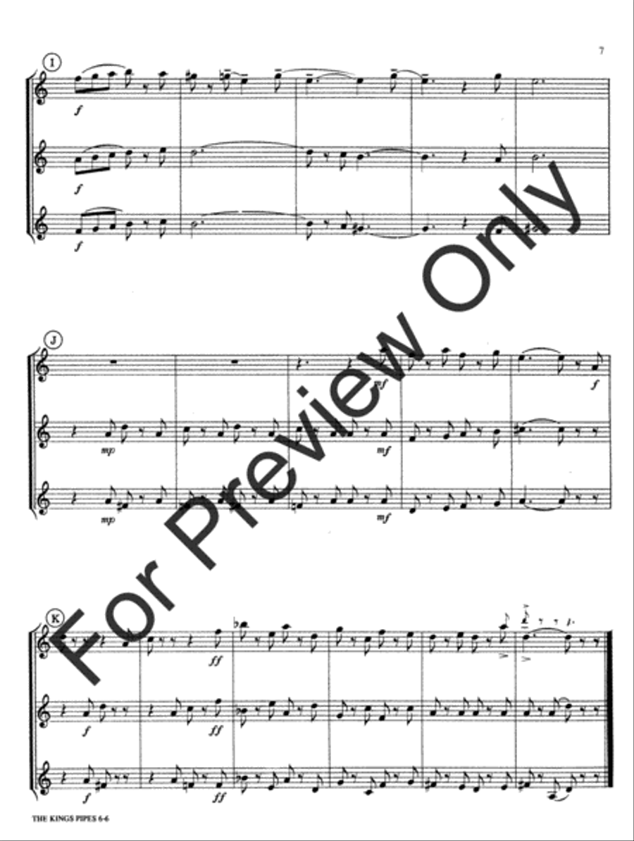 The King's Pipesrio The King's Pipesrio B-Flat Trumpet scores gallery preview page 8