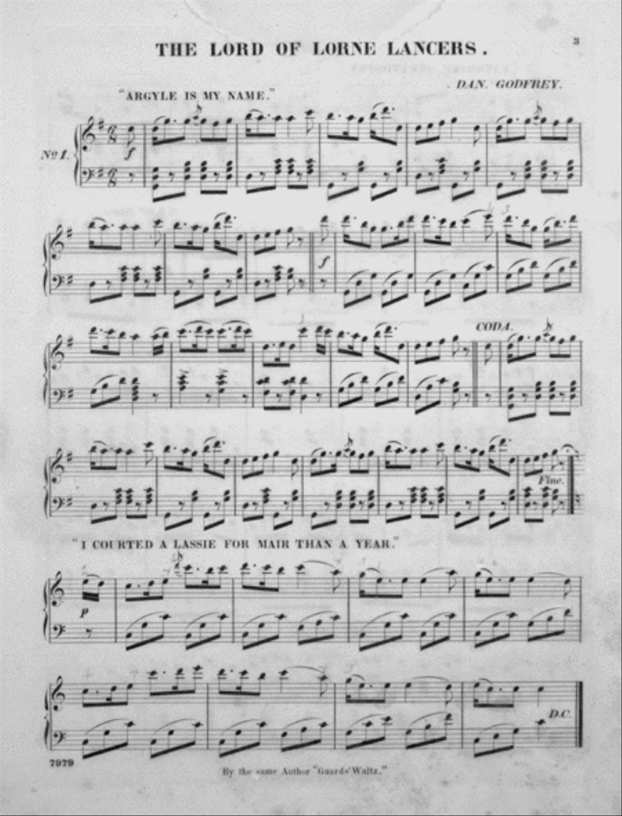 The Lord Of Lorne. Lancers Piano Solo scores gallery preview page 2