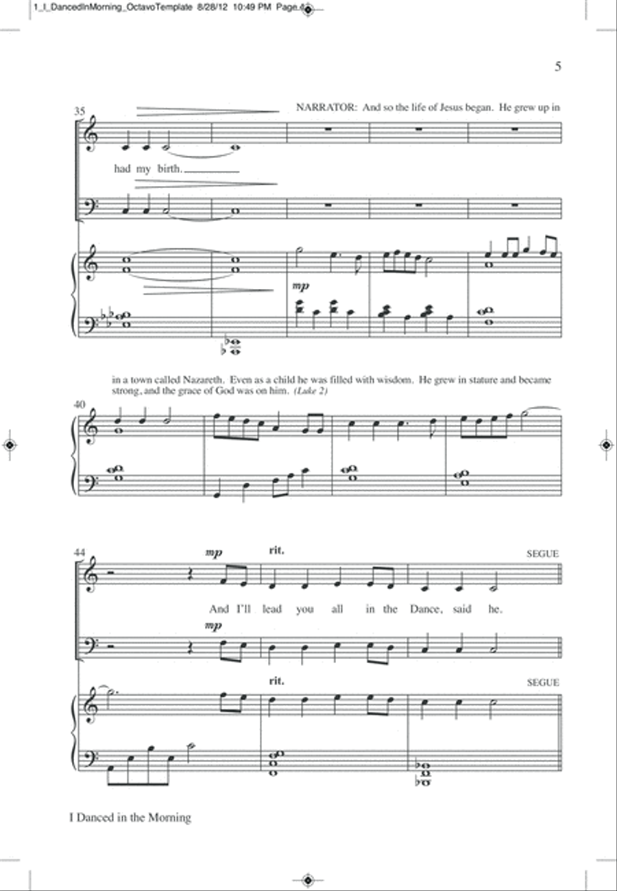 I Am the Lord of the Dance 4-Part scores gallery preview page 9