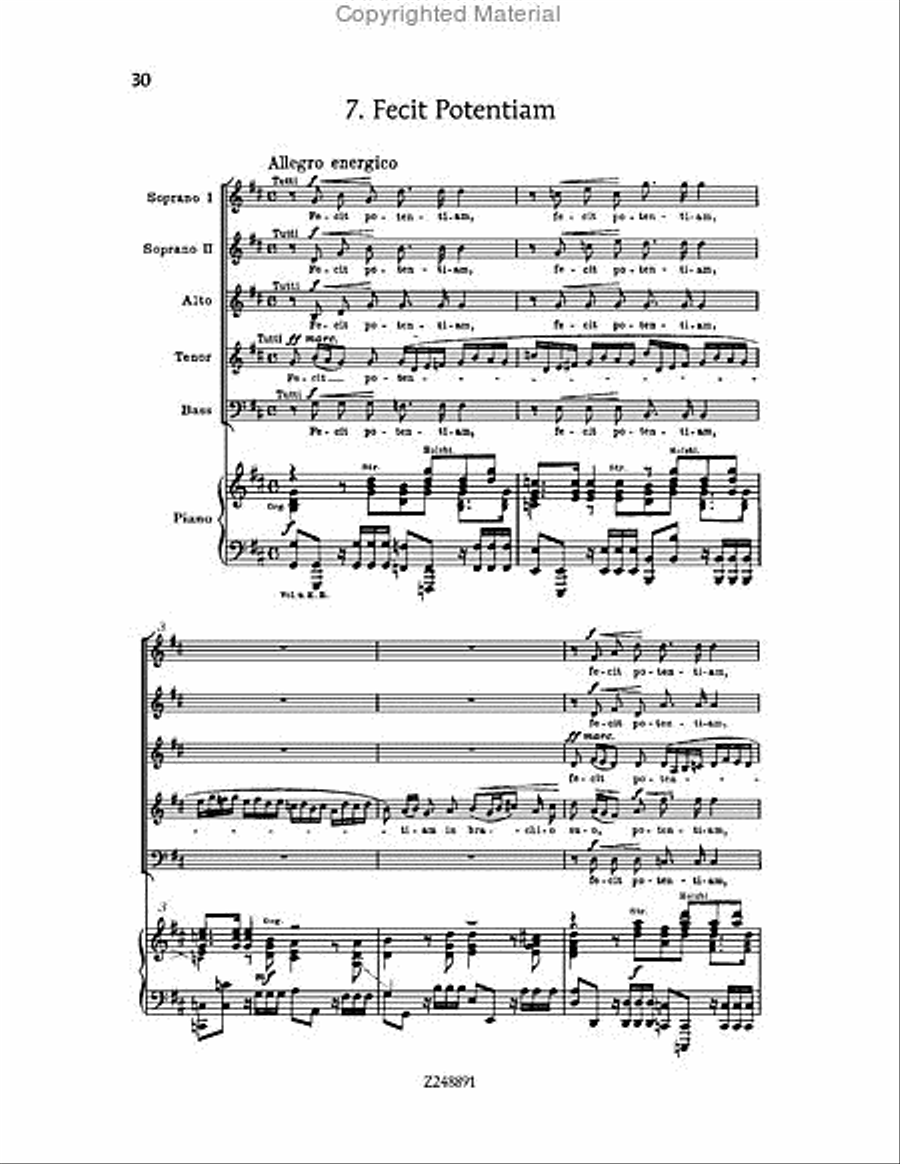 Magnificat in D major, BWV 243 Choir scores gallery preview page 30