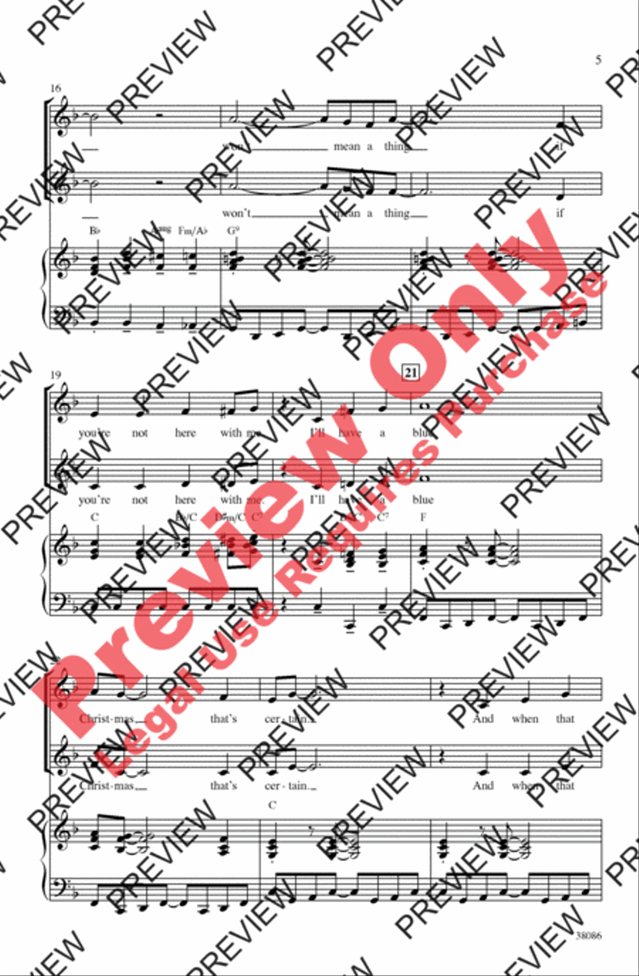 Blue Christmas 2-Part scores gallery preview page 5