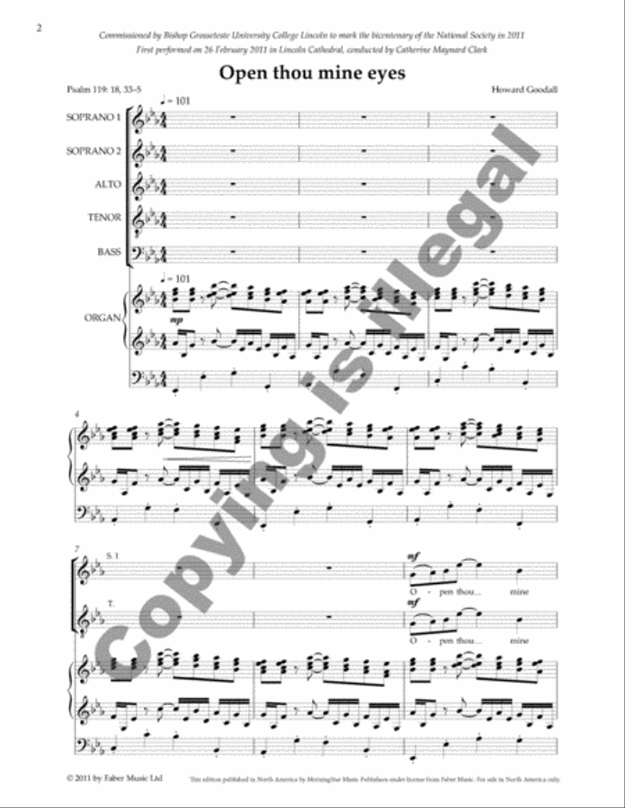 Open thou mine eyes Open thou mine eyes SSATB scores gallery preview page 3
