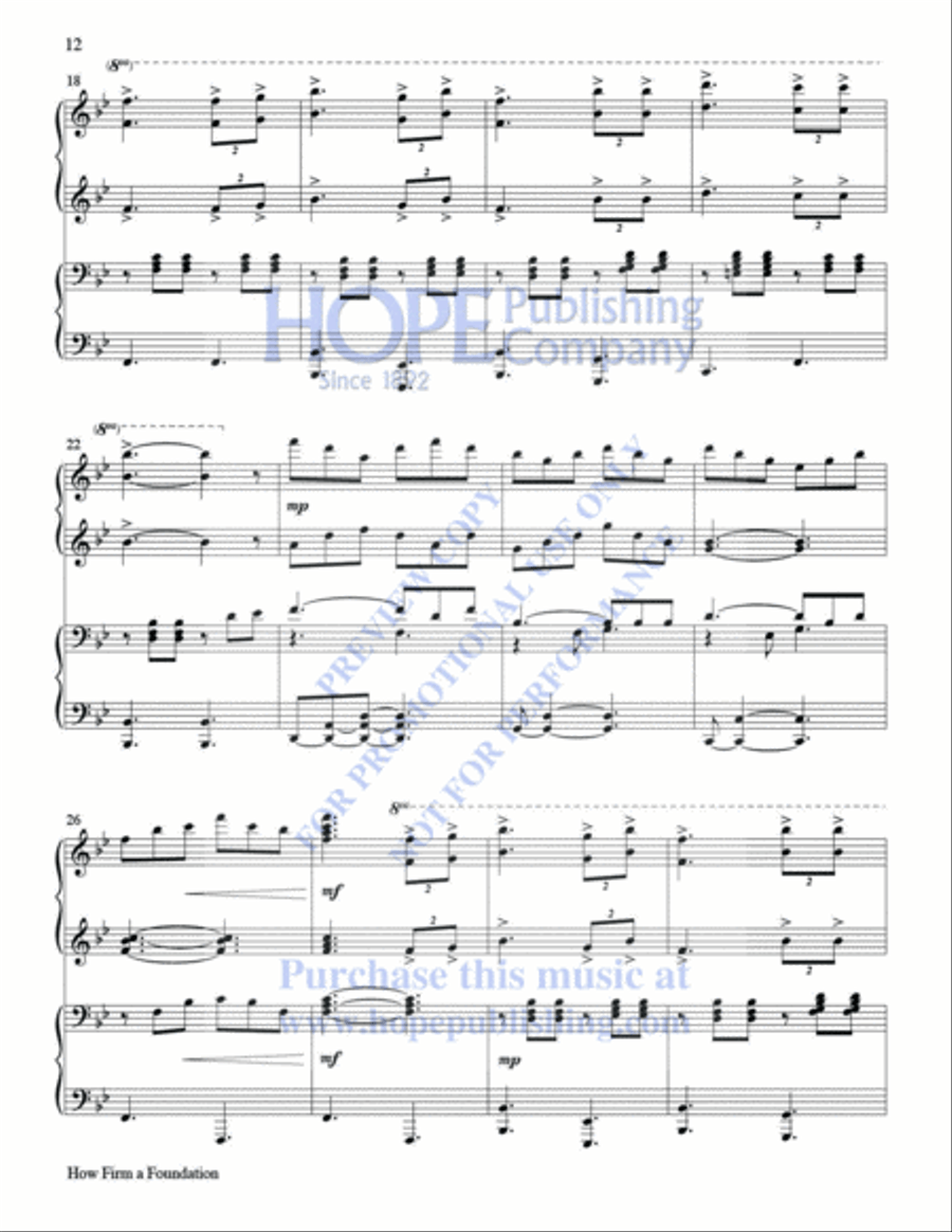 Glory to God: Hymn Settings for 4-Hand Piano Piano Accompaniment scores gallery preview page 15