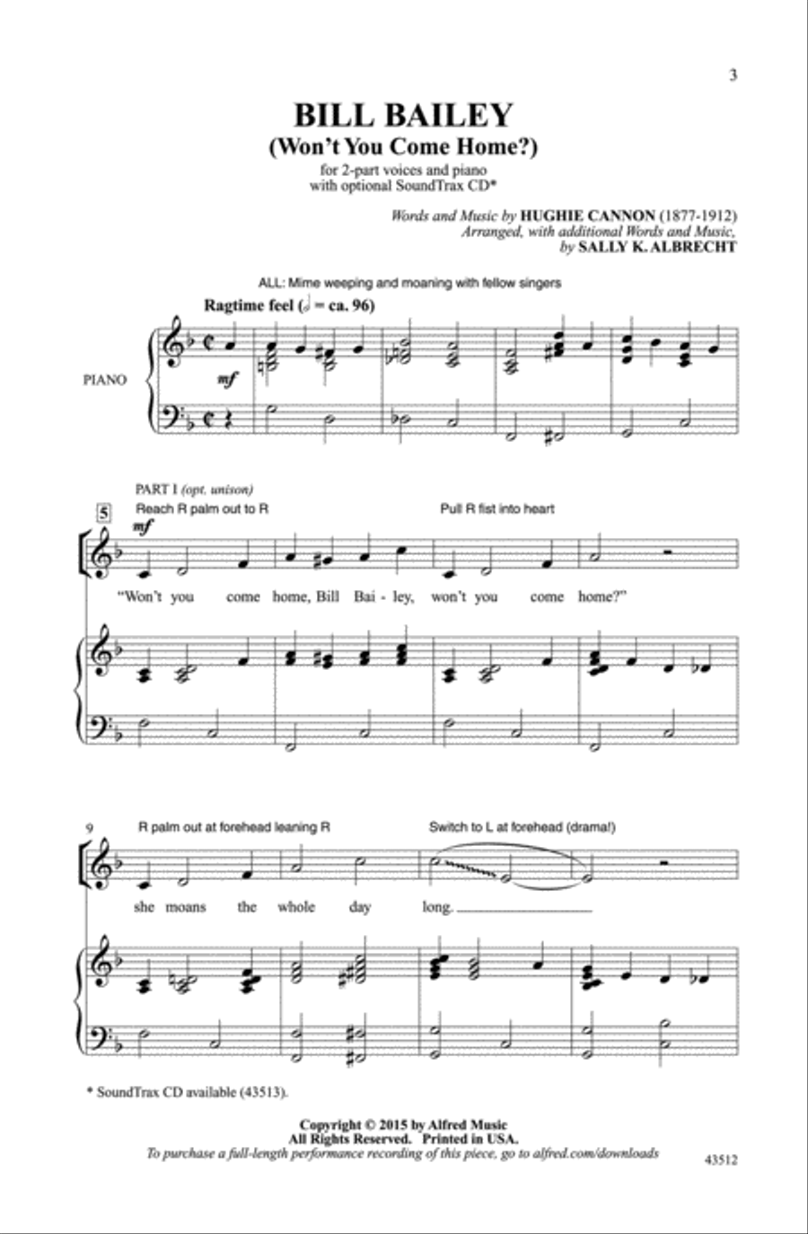 Bill Bailey Choir scores gallery preview page 1