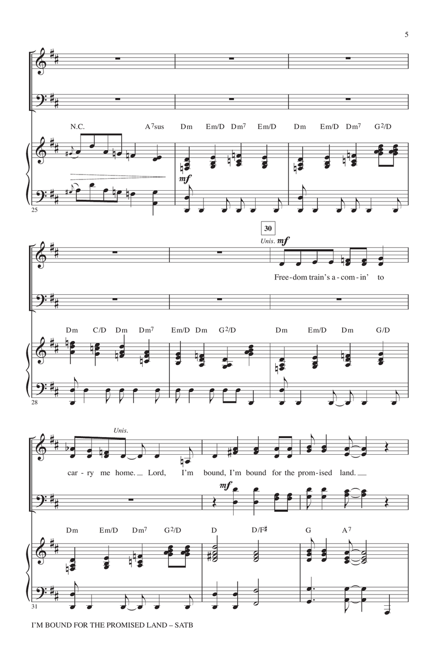 I'm Bound For The Promised Land 4-Part scores gallery preview page 4