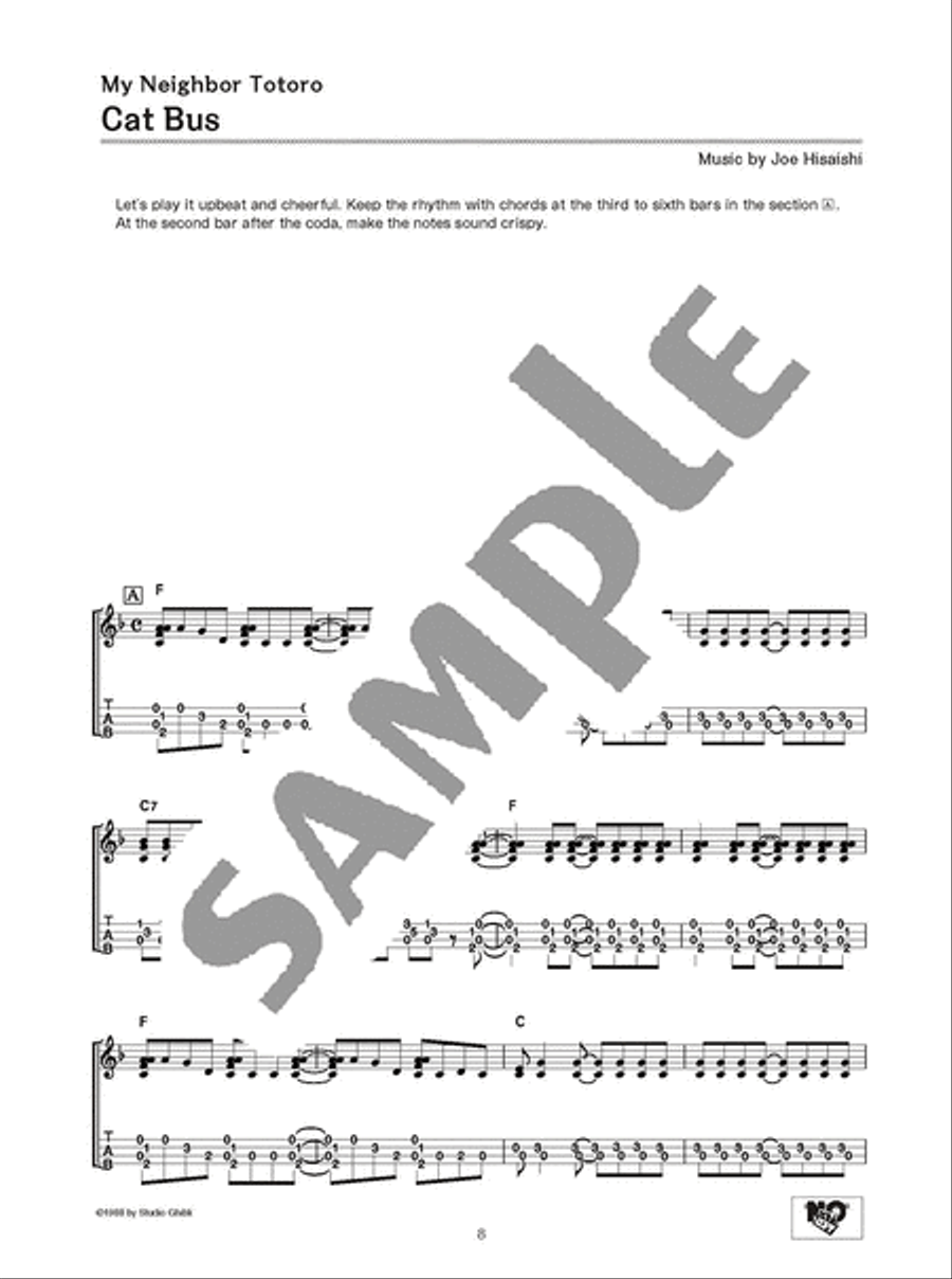 Studio Ghibli Songs for Solo Ukulele Vol.2/English Version Percussion scores gallery preview page 6