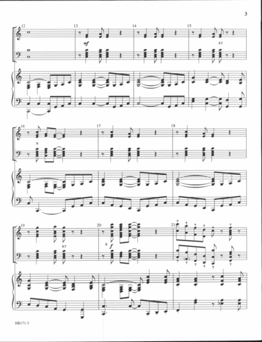 Ev'ry Time I Feel the Spirit - full score Handbell Choir scores gallery preview page 3