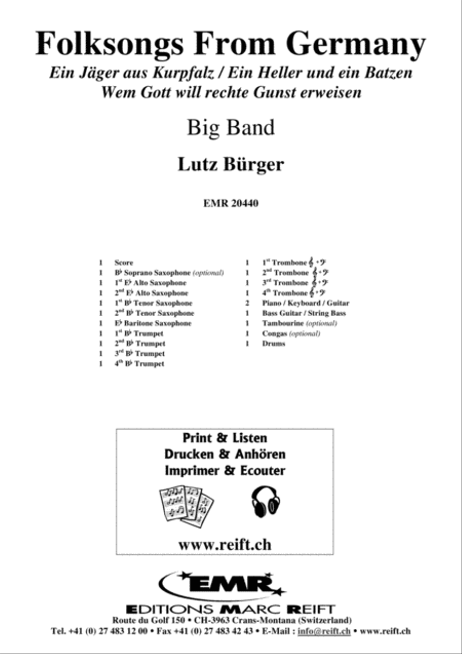 Folksongs From Germany Big Band scores gallery preview page 2