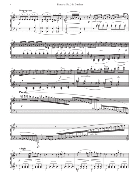 FANTASIA No. 3 in D minor K.397 by WOLFGANG AMADEUS MOZART. PIANO SOLO image number null