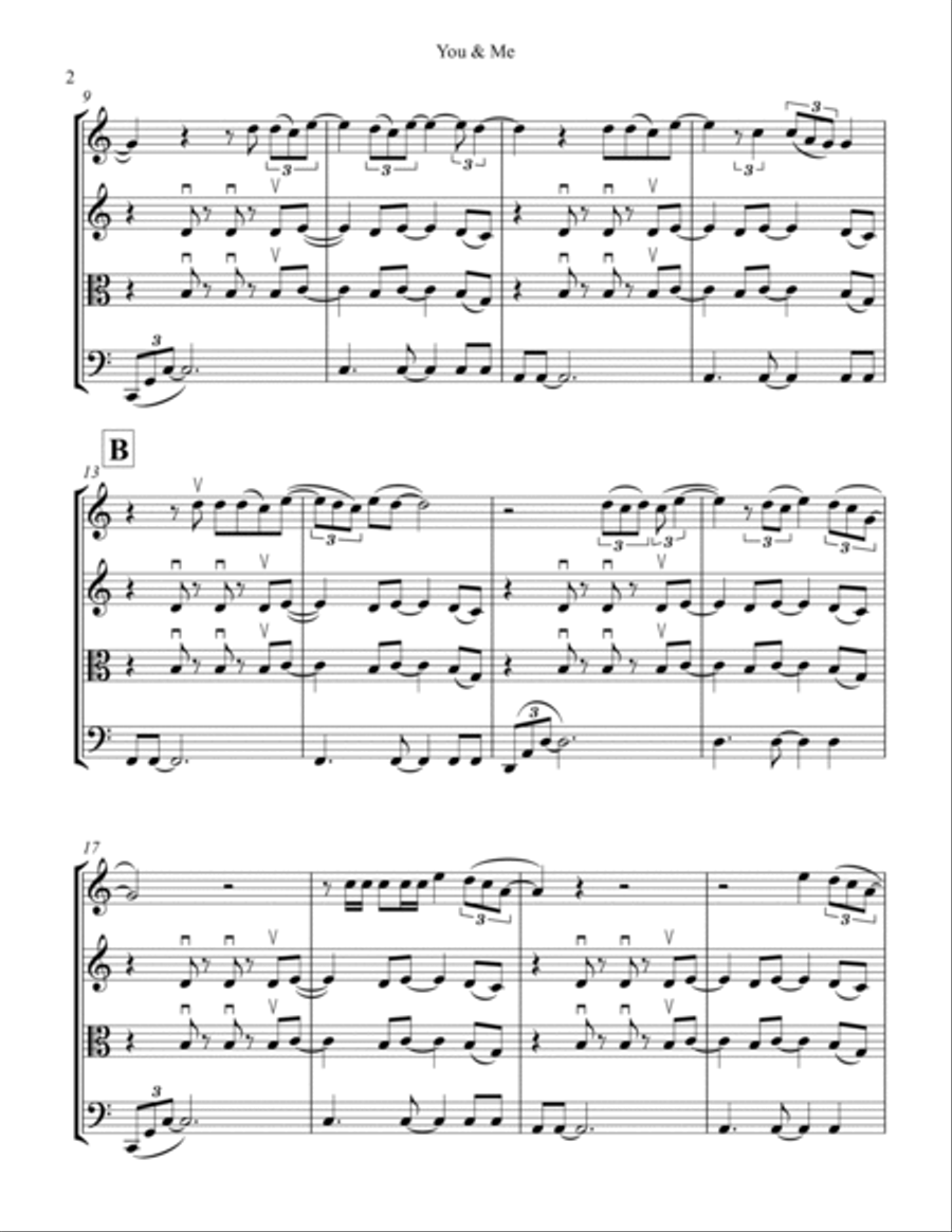 You & Me String Quartet scores gallery preview page 2
