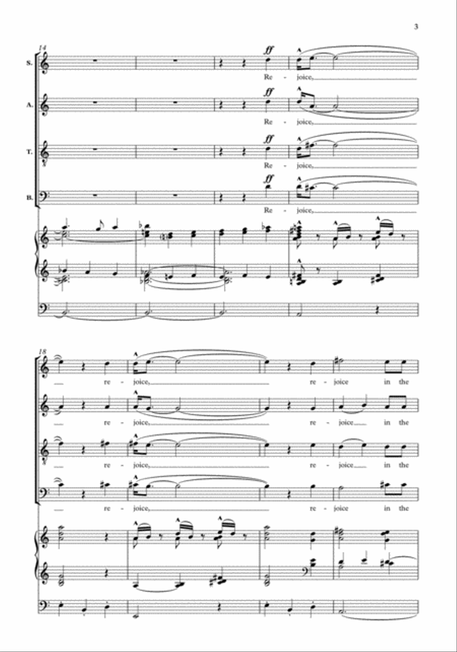 Rejoice in the Lord 4-Part scores gallery preview page 3