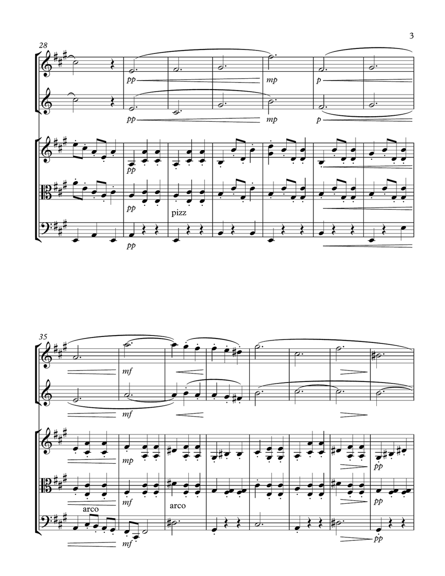 Love's Dream for mixed ensemble Small Ensemble scores gallery preview page 3