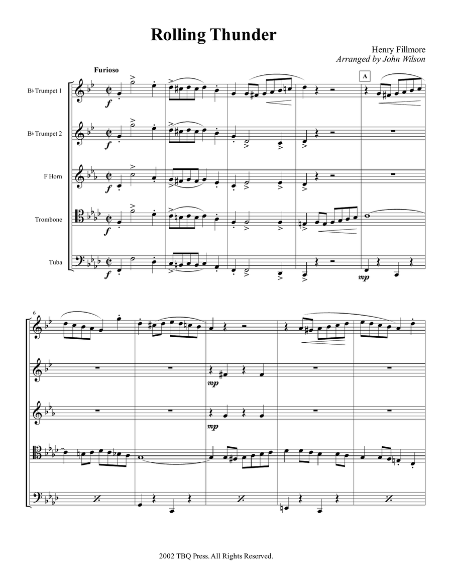 Rolling Thunder Brass Ensemble scores gallery preview page 5
