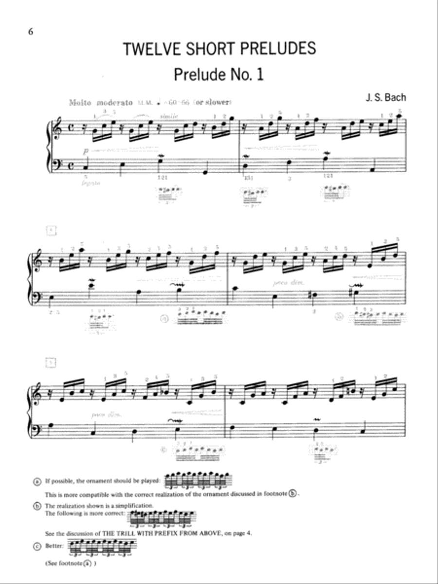 Bach -- 18 Short Preludes Piano Solo scores gallery preview page 2
