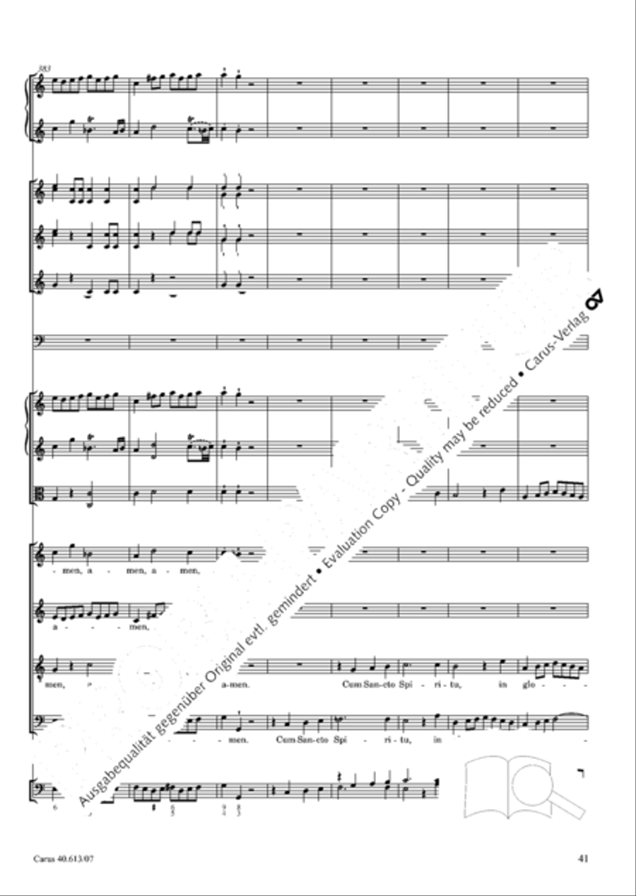 Mass in C (Missa in C) 4-Part scores gallery preview page 48