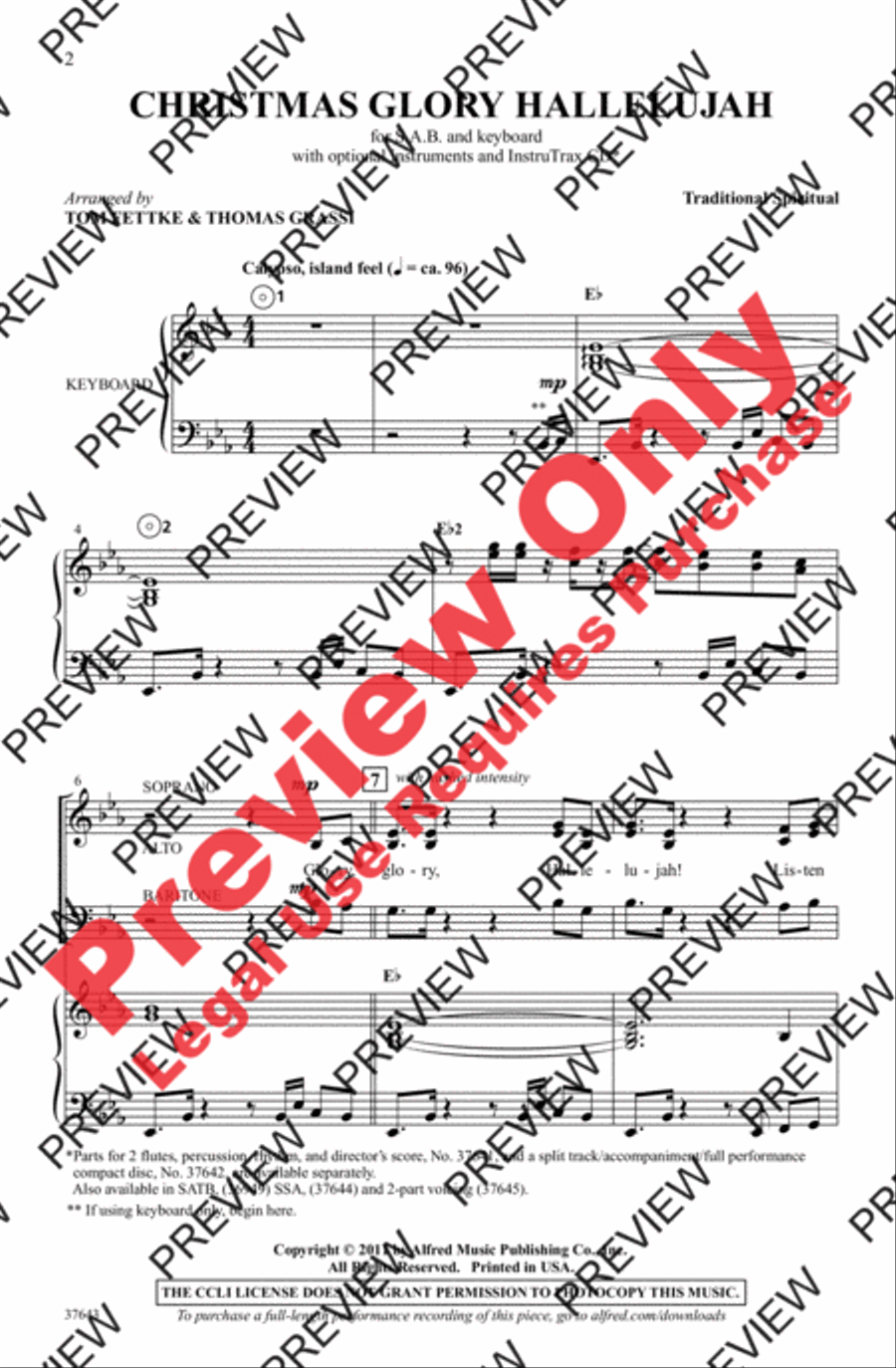 Christmas Glory Hallelujah 3-Part scores gallery preview page 13