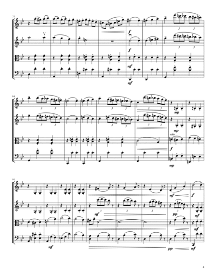 Merry-go-round Of Life String Quartet scores gallery preview page 5