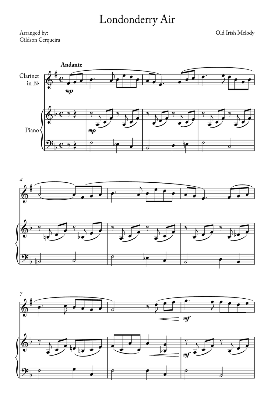 Londonderry Air Chamber Music scores gallery preview page 1