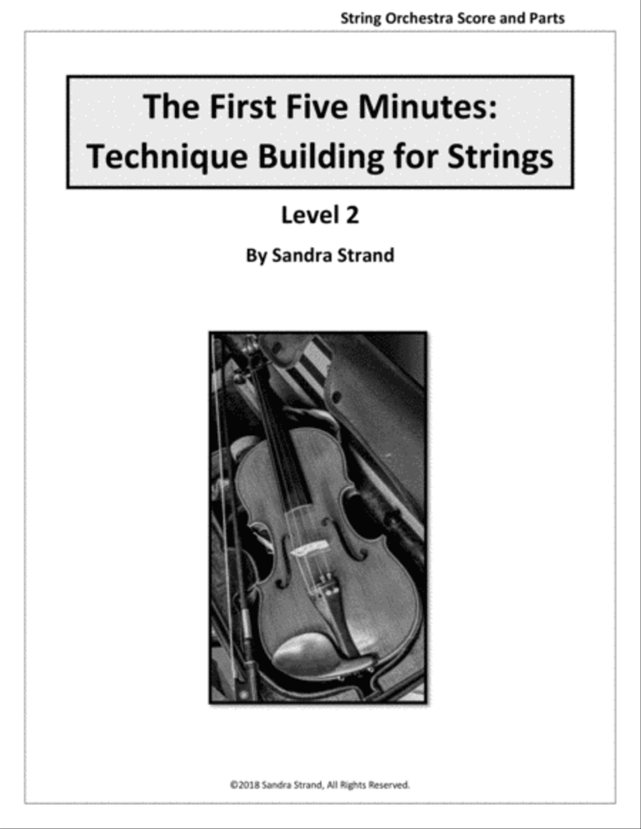 The First Five Minutes: Technique Building for Strings -Level 2 String Orchestra scores gallery preview page 1