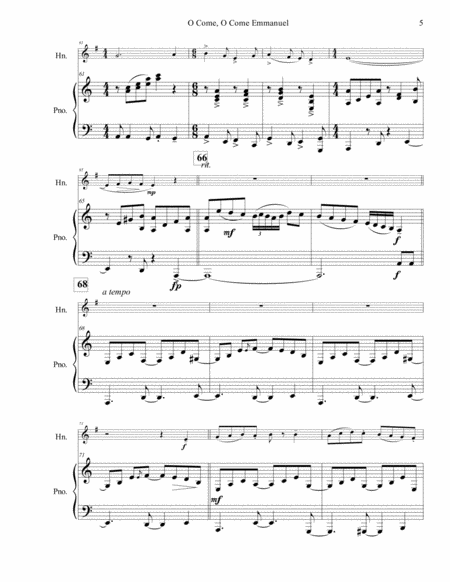 O Come, O Come Emmanuel for Solo French Horn image number null