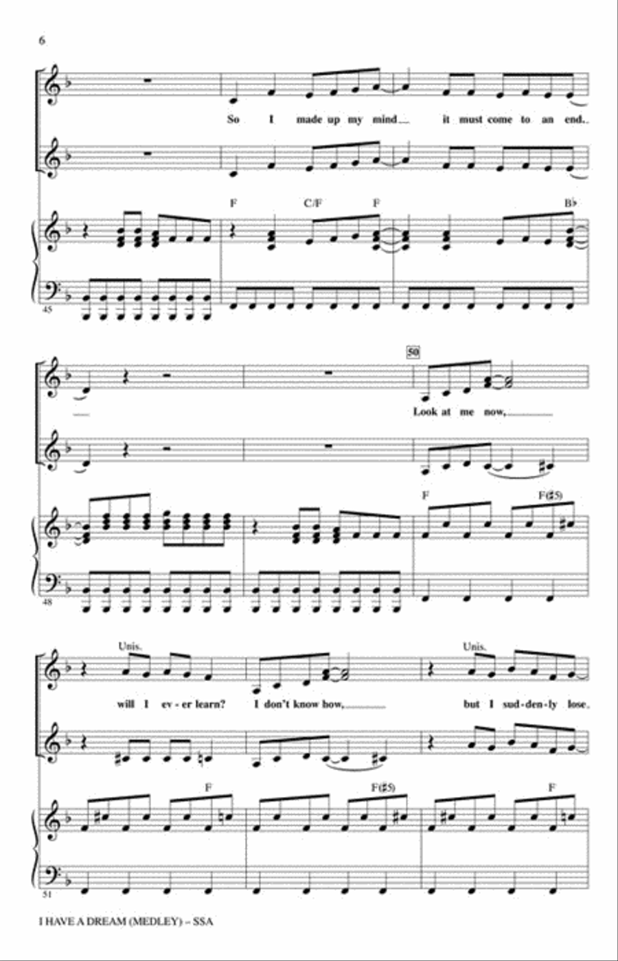 I Have a Dream I Have a Dream SSA scores gallery preview page 6
