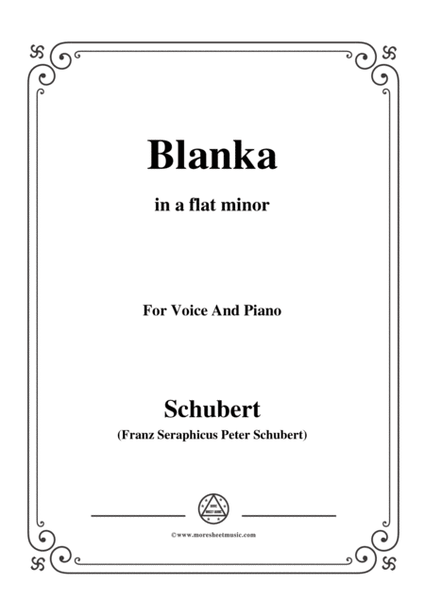 Schubert-Blanka,in a flat minor,for Voice&Piano image number null