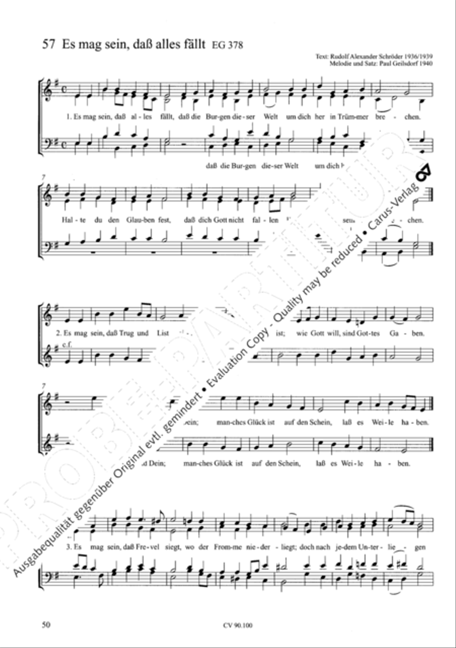 Chorsatze zum Evangelischen Gesangbuch Choir scores gallery preview page 55