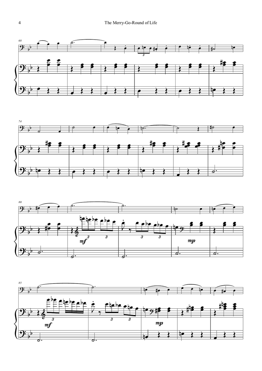 Merry-go-round Of Life Chamber Music scores gallery preview page 4