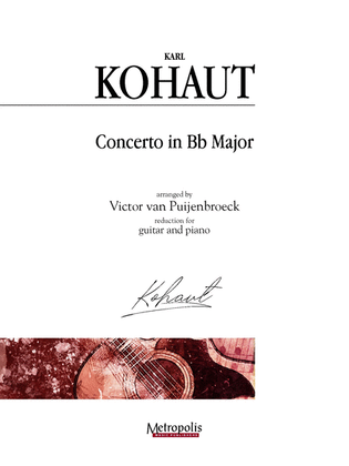 Book cover for Concerto in B-flat Major for Guitar and Piano (Piano Reduction)