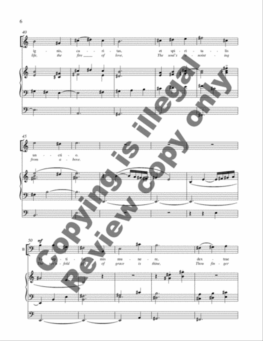 Veni, Creator Spiritus (Come, Creator Spirit) 4-Part scores gallery preview page 6