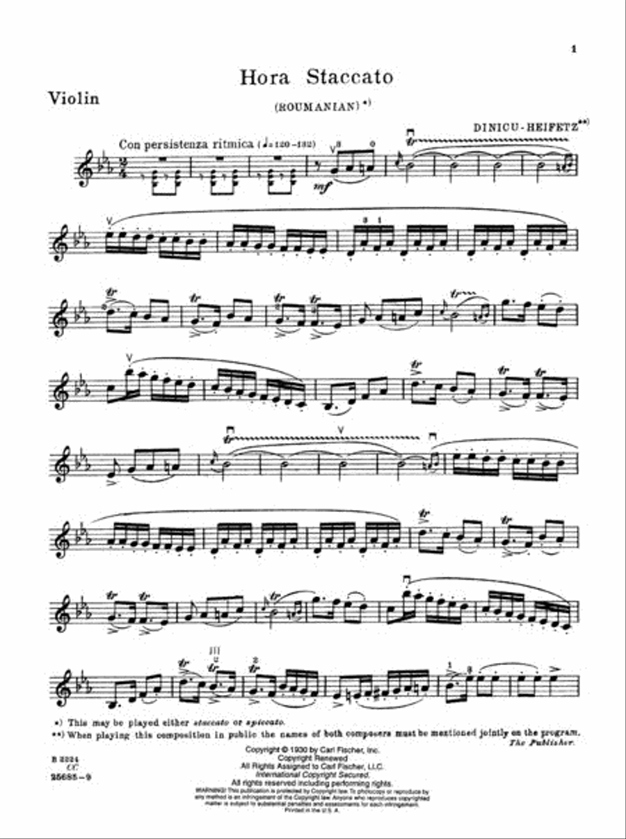 Hora Staccato Violin Solo scores gallery preview page 3