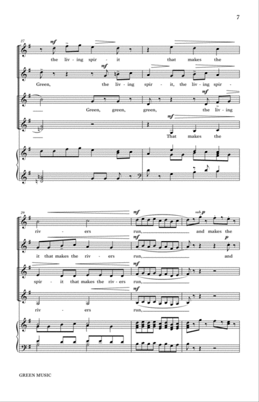 Green Music Green Music SSA scores gallery preview page 5