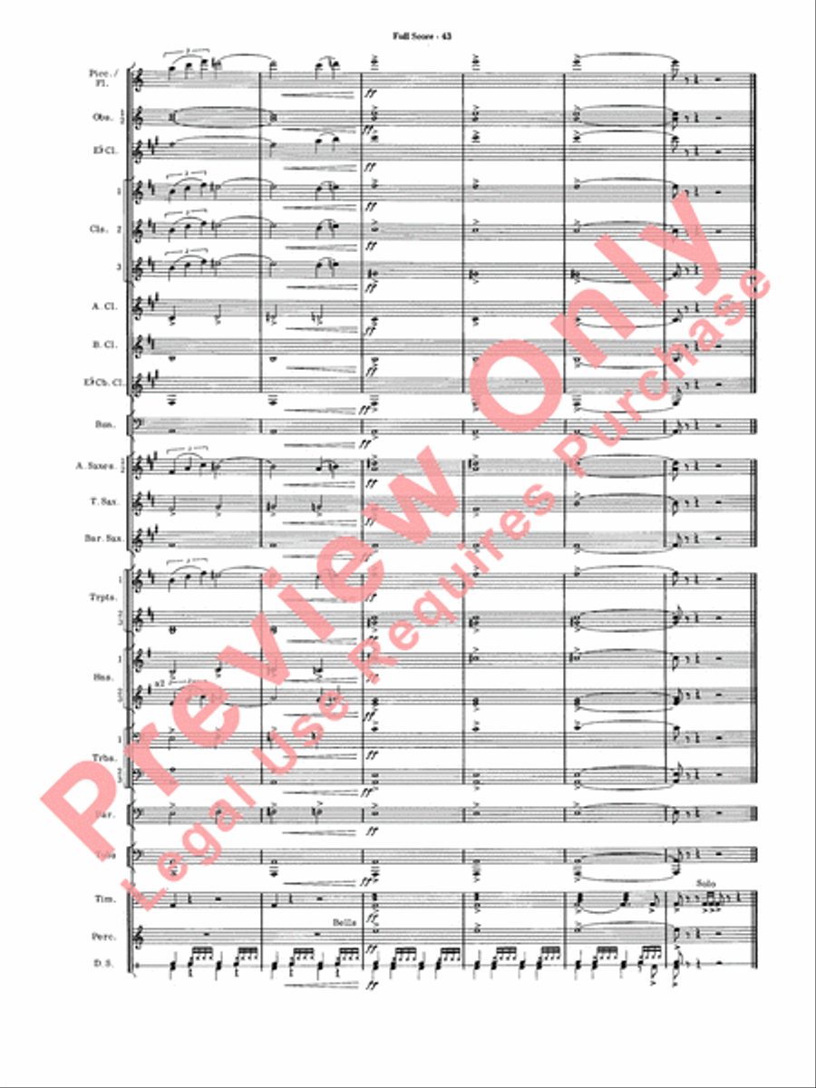 James Bond Suite Concert Band scores gallery preview page 45