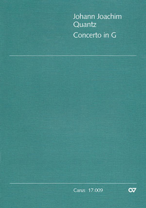Book cover for Flute Concerto in G major (Concerto per Flauto in G)