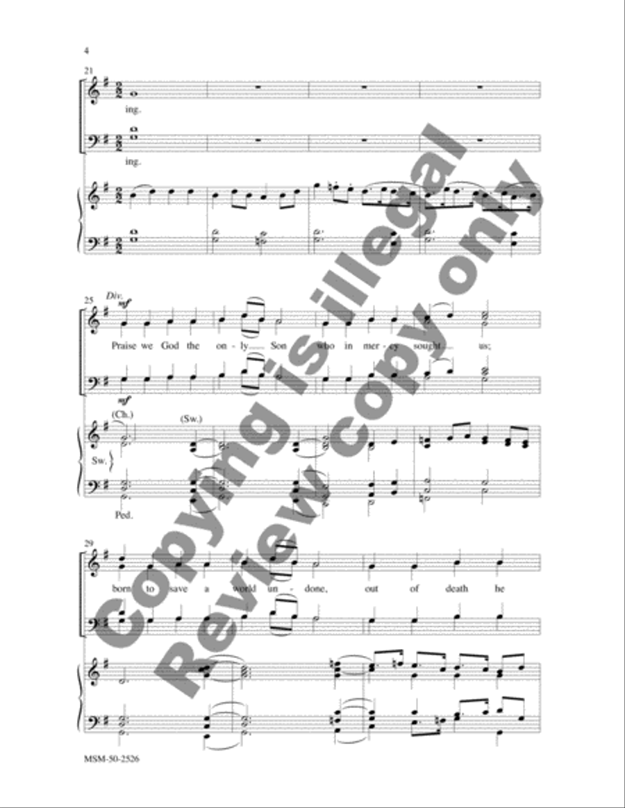 Come, You People, Rise and Sing 4-Part scores gallery preview page 4