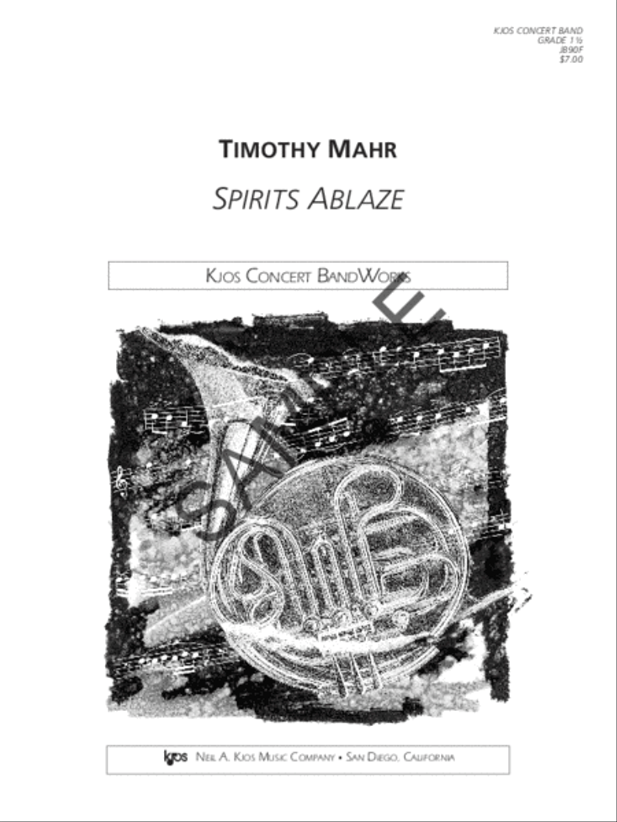 Spirits Ablaze - Score Spirits Ablaze - Score Concert Band scores gallery preview page 2