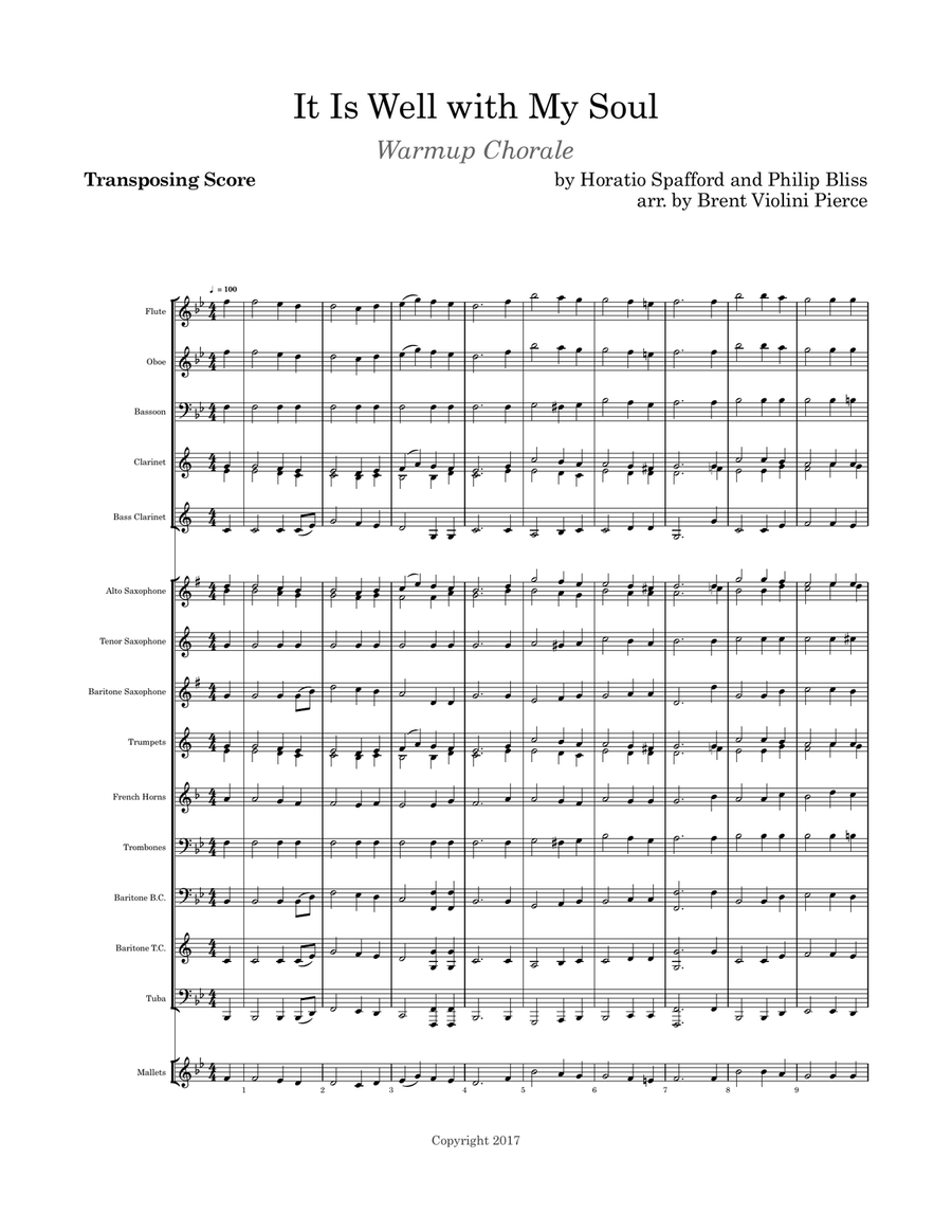 It Is Well with My Soul Concert Band scores gallery preview page 2