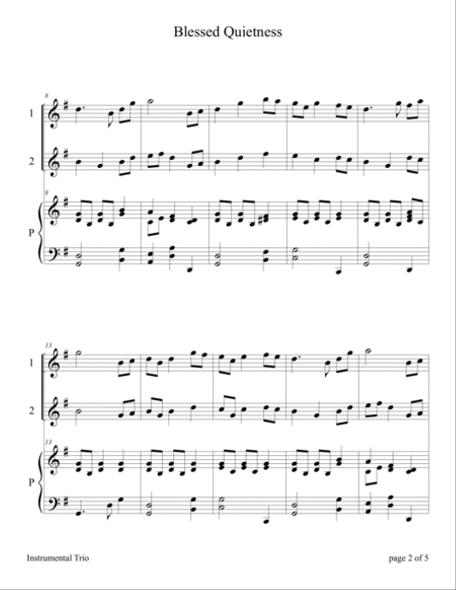 Praise Him with Stringed Instruments, Book 1 (Collection of 10 Hymns for Violin Duet with Piano) String Duet scores gallery preview page 5