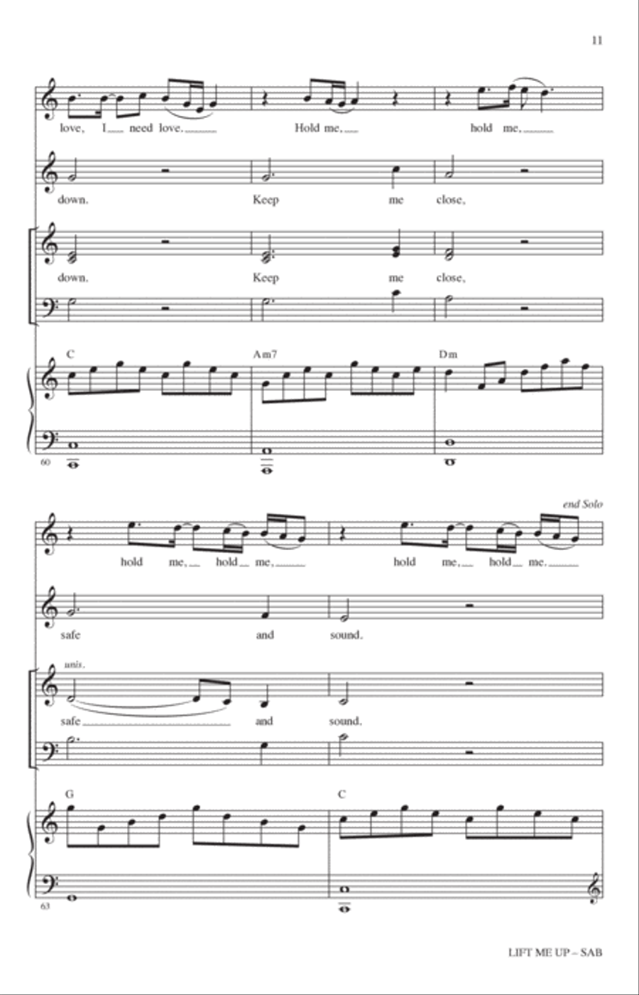 Lift Me Up (from Black Panther: Wakanda Forever) (arr. Mac Huff) 3-Part scores gallery preview page 10