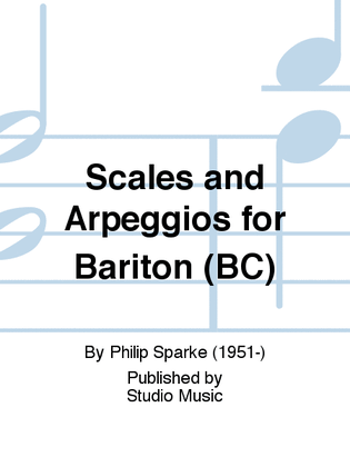 Book cover for Scales and Arpeggios for Bariton (BC)