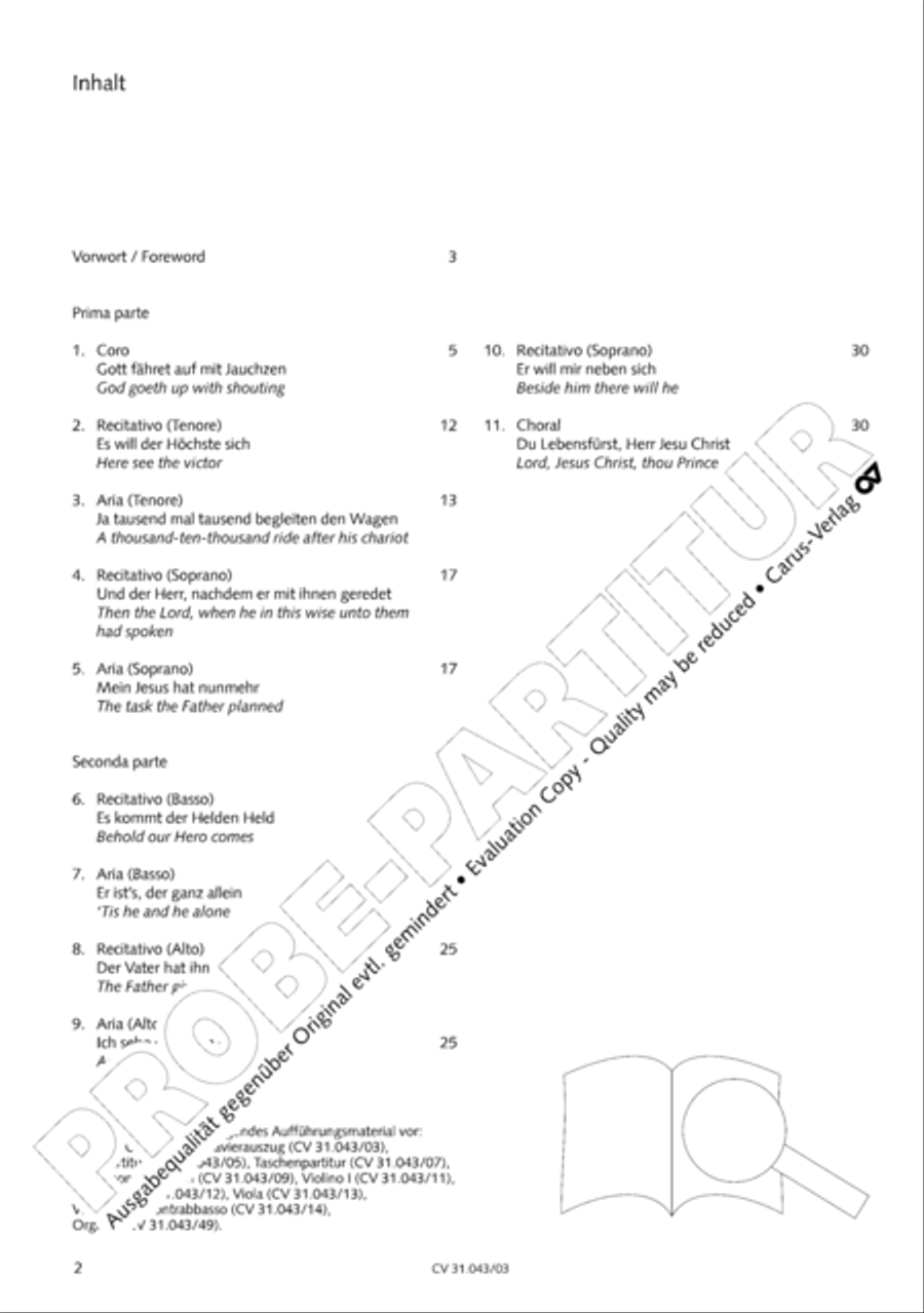 God goeth up with shouting (Gott fahret auf mit Jauchzen) 4-Part scores gallery preview page 3
