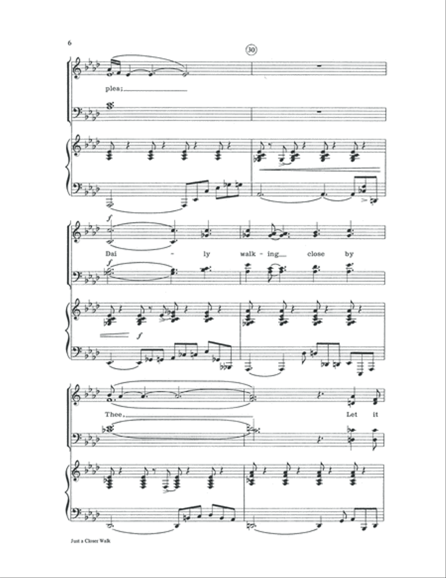 Just a Closer Walk Just a Closer Walk Choir scores gallery preview page 6