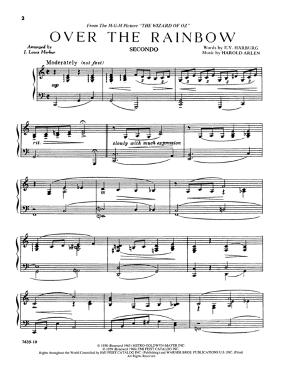 Over the Rainbow (from The Wizard of Oz) Small Ensemble scores gallery preview page 2
