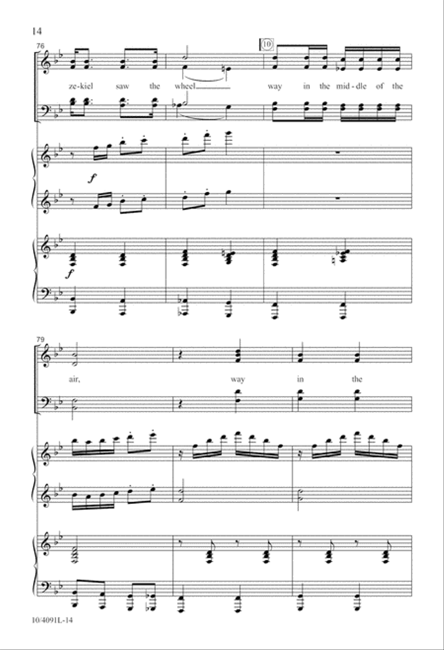 Ezekiel Saw the Wheel 4-Part scores gallery preview page 15