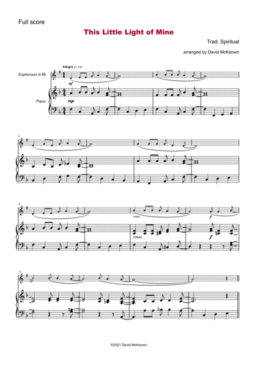 This Little Light of Mine, Gospel Song for Euphonium and Piano