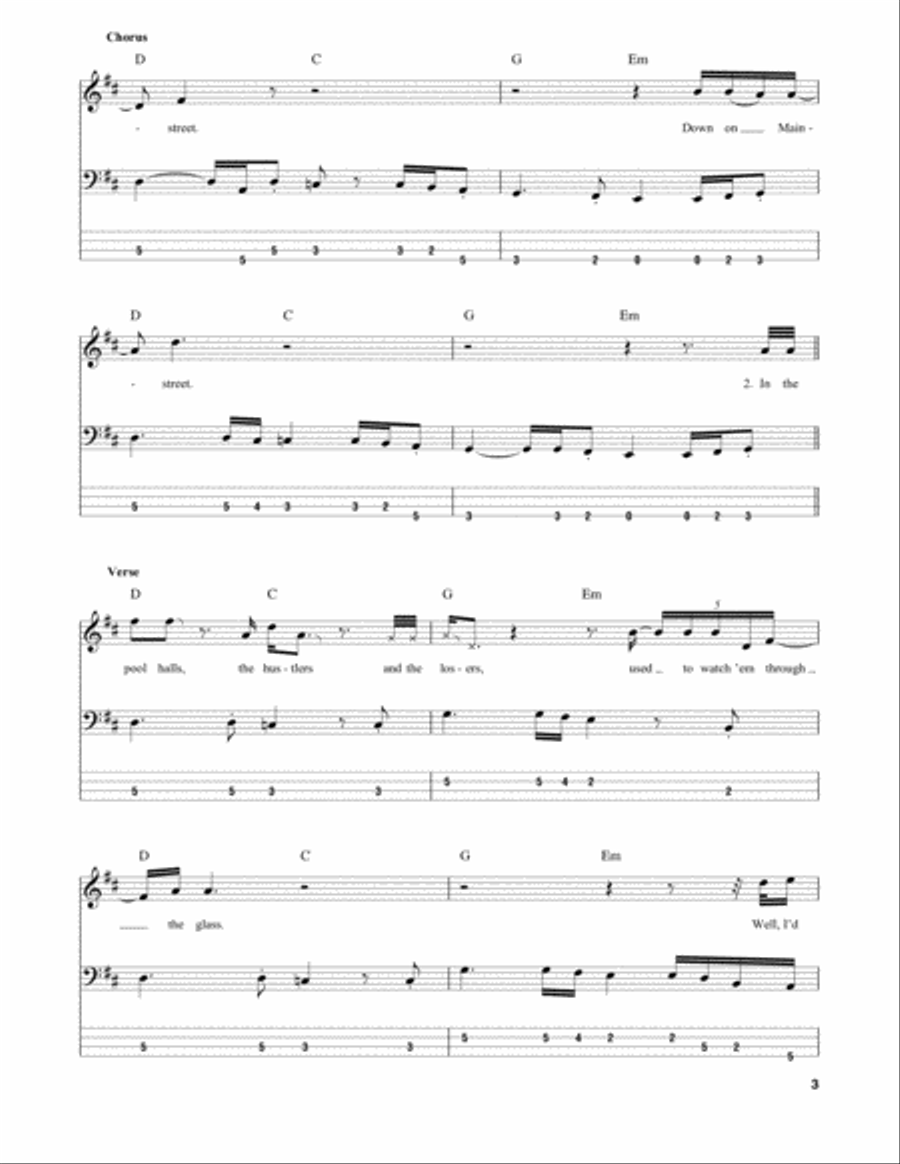 Mainstreet Mainstreet Guitar Tablature scores gallery preview page 3