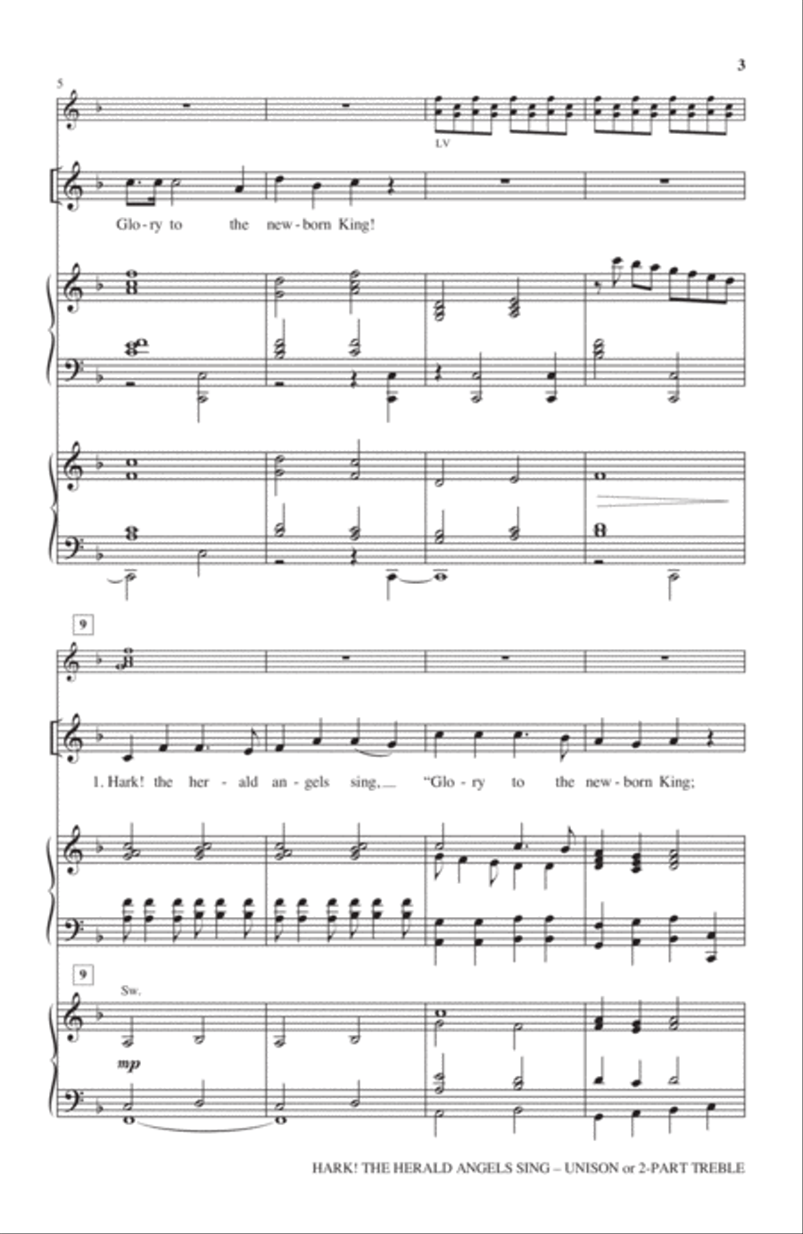 Hark! The Herald Angels Sing Choir scores gallery preview page 2