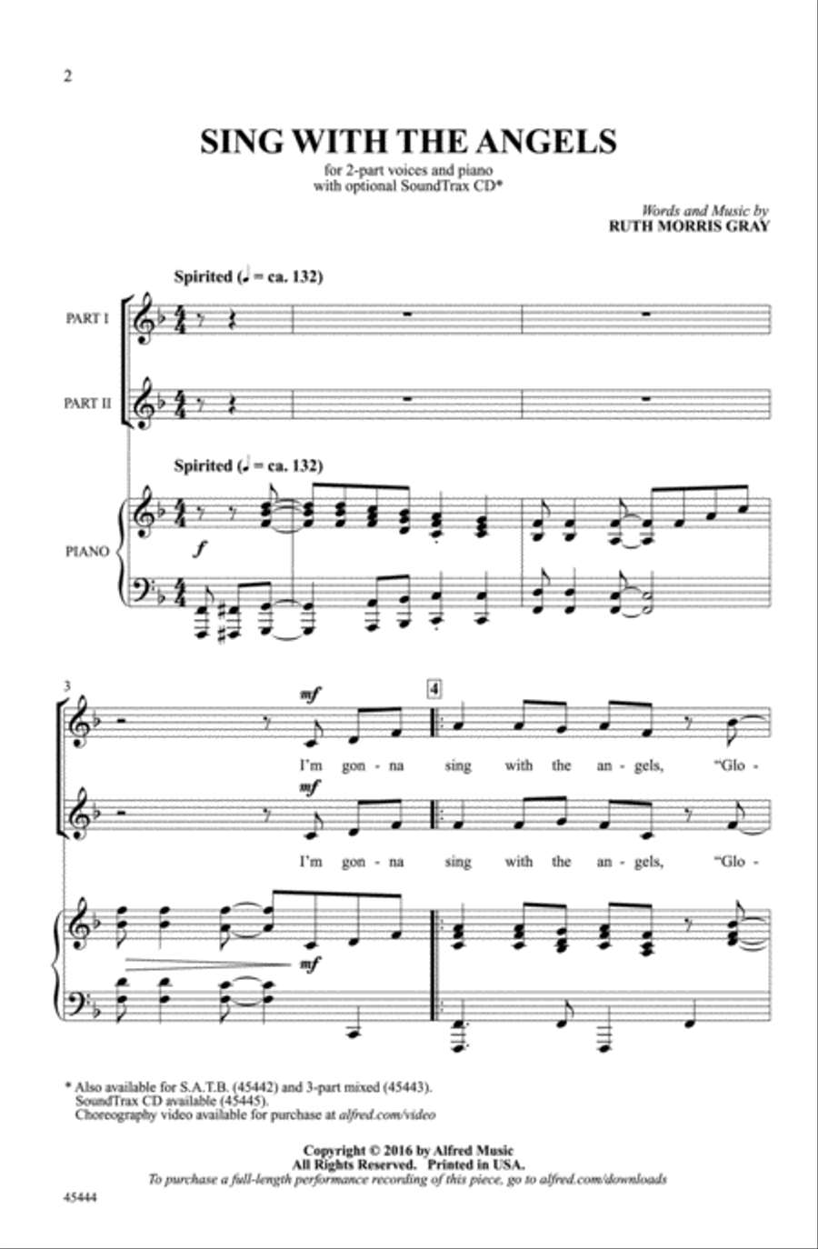 Sing with the Angels Sing with the Angels Choir scores gallery preview page 1