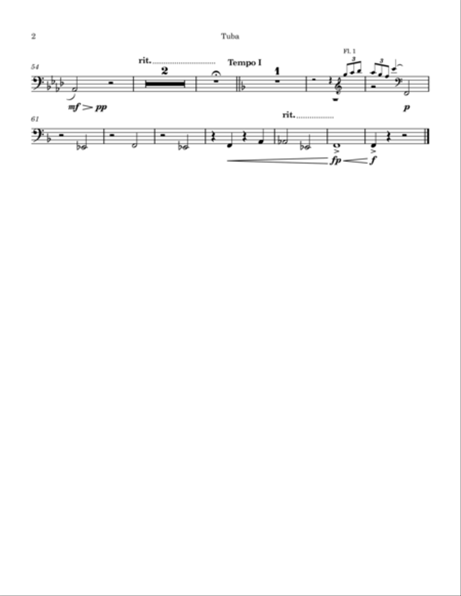 I Will Fly - Tuba Choir scores gallery preview page 2