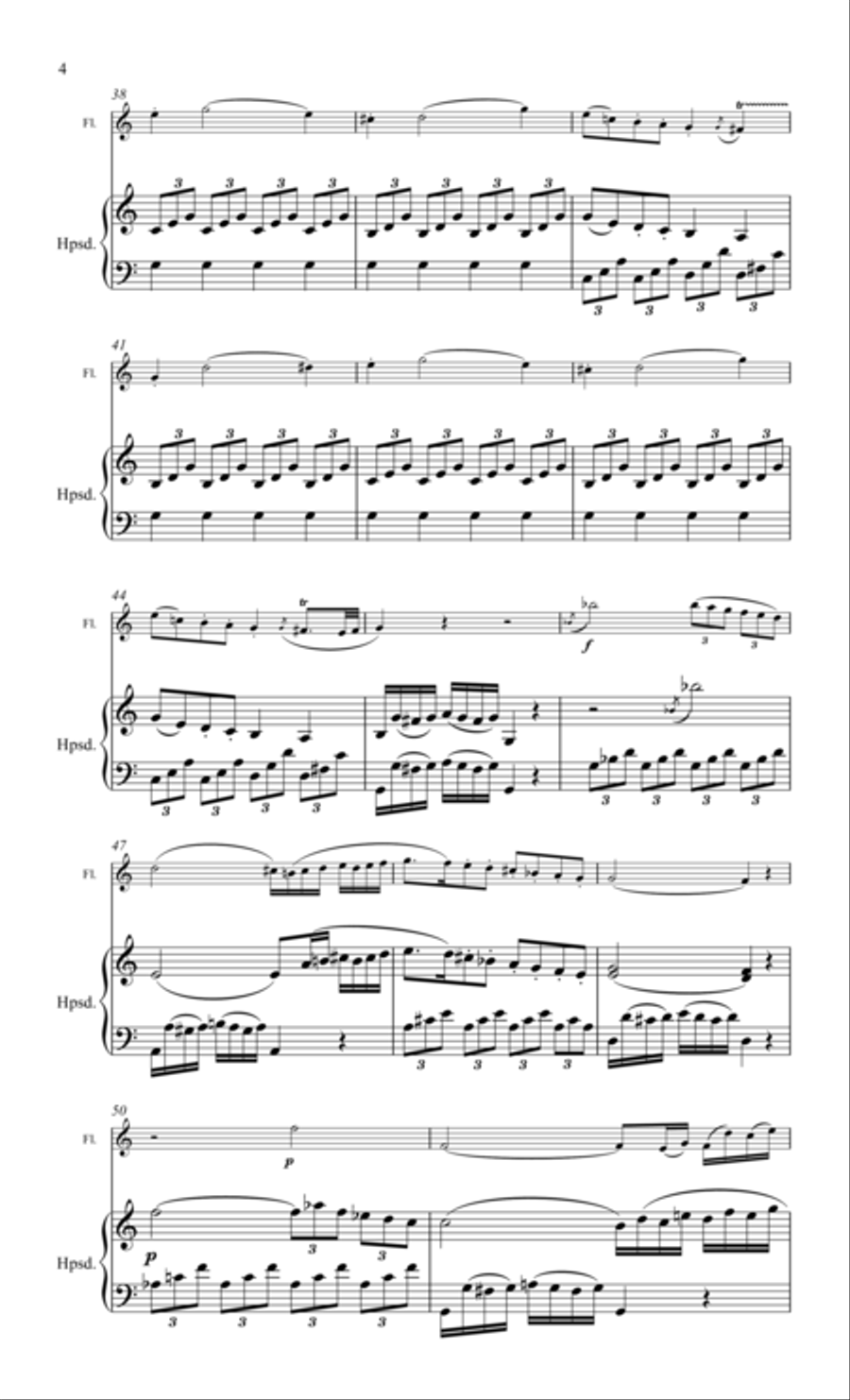 Mozart, Sonata in C major flute & piano Flute Solo scores gallery preview page 4